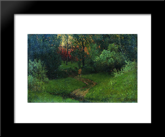 Trail In The Forest 20x24 Black Modern Wood Framed Art Print Poster by Levitan, Isaac