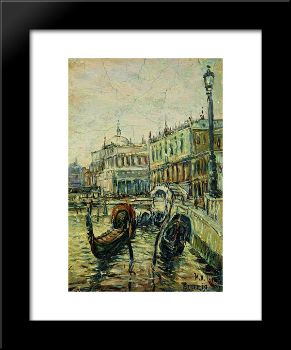 Venice 20x24 Black Modern Wood Framed Art Print Poster by Levitan, Isaac