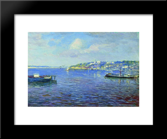 View Of Nizhniy Novgorod 20x24 Black Modern Wood Framed Art Print Poster by Levitan, Isaac