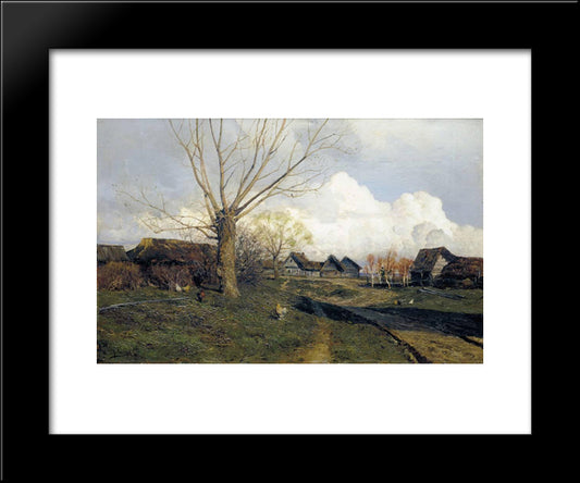 Village Savvinskaya Near Zvenigorod 20x24 Black Modern Wood Framed Art Print Poster by Levitan, Isaac