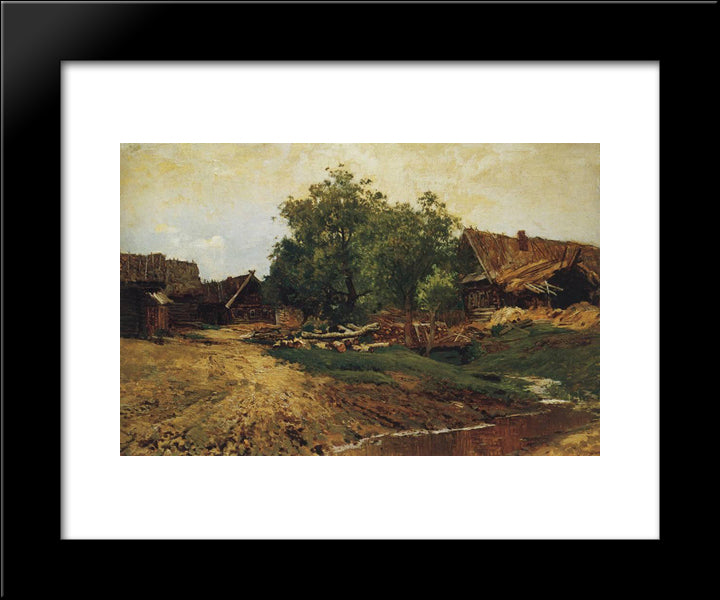 Village Savvinskaya Near Zvenigorod At Summer 20x24 Black Modern Wood Framed Art Print Poster by Levitan, Isaac