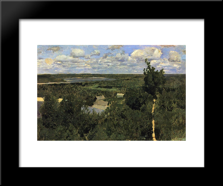 Wassylsursk 20x24 Black Modern Wood Framed Art Print Poster by Levitan, Isaac