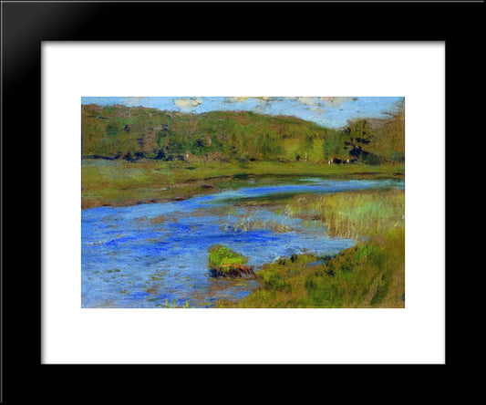 Windy Day 20x24 Black Modern Wood Framed Art Print Poster by Levitan, Isaac