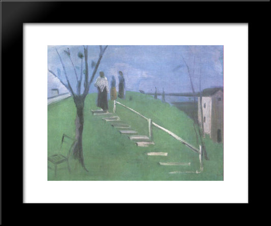 On The Hillside 20x24 Black Modern Wood Framed Art Print Poster by Farkas, Istvan