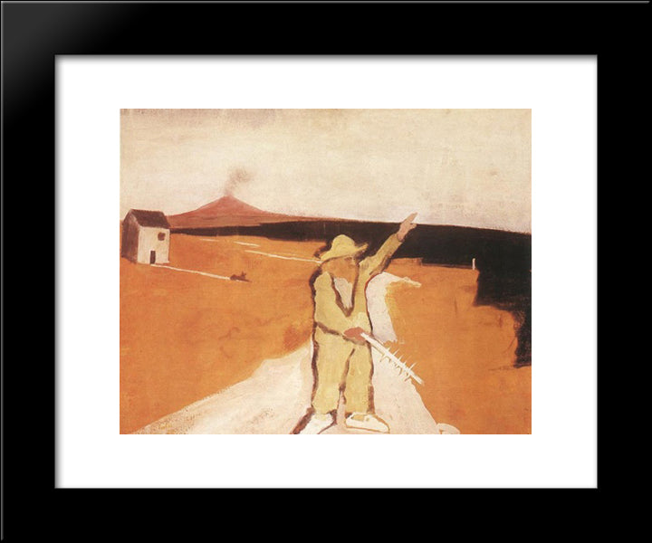 The Lunatic At Syracuse 20x24 Black Modern Wood Framed Art Print Poster by Farkas, Istvan