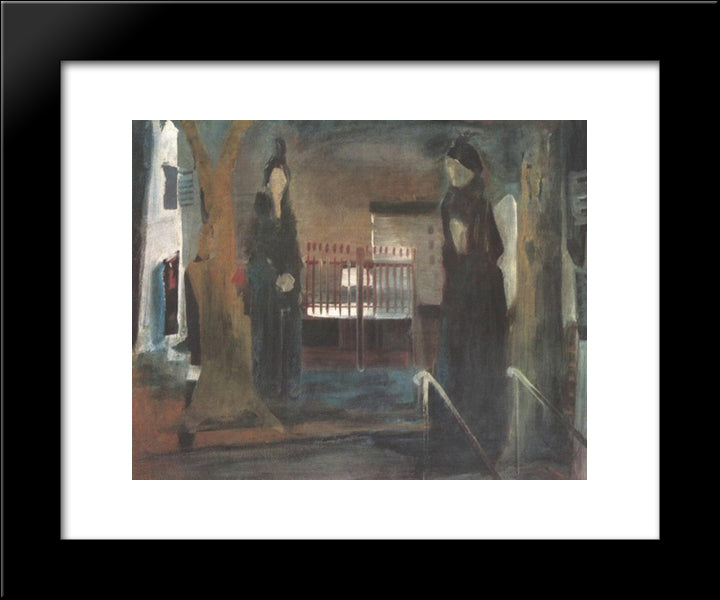 Woman In Black 20x24 Black Modern Wood Framed Art Print Poster by Farkas, Istvan