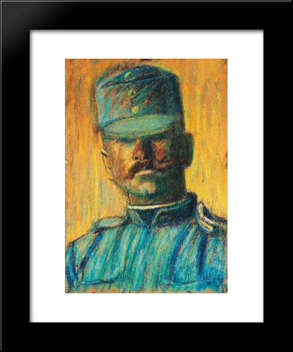 Soldier Head 20x24 Black Modern Wood Framed Art Print Poster by Nagy, Istvan
