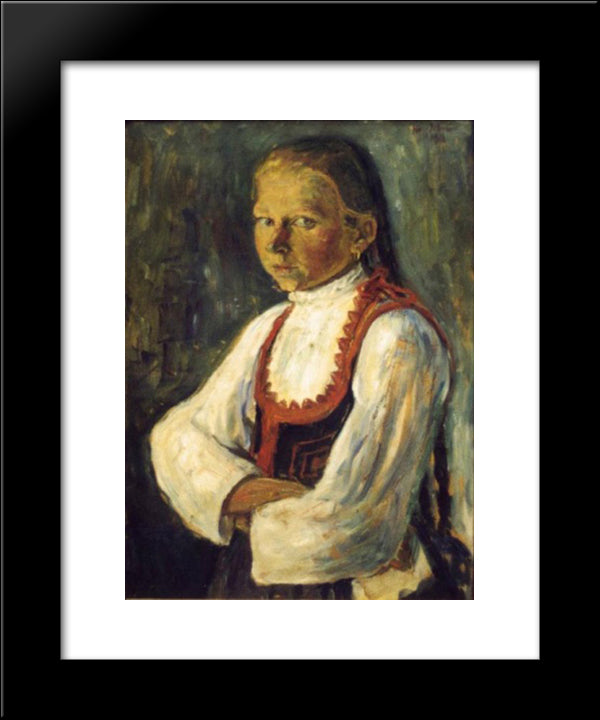 Szekely Girl 20x24 Black Modern Wood Framed Art Print Poster by Nagy, Istvan