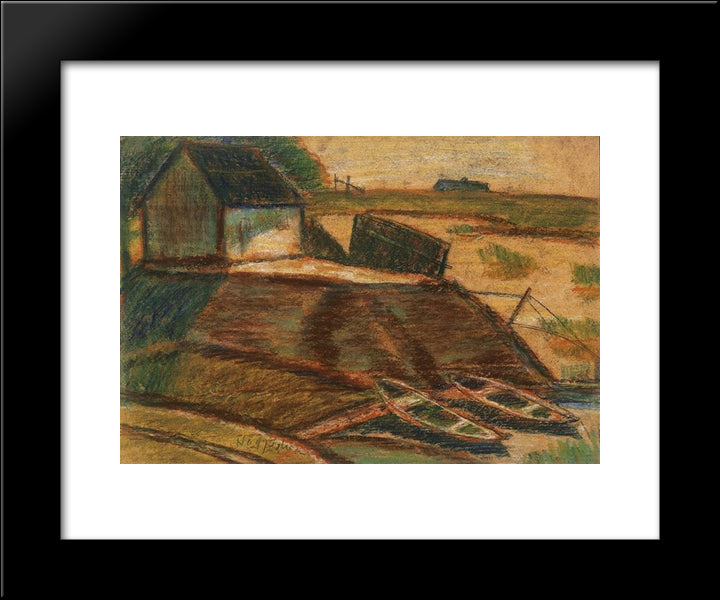 Waterfront 20x24 Black Modern Wood Framed Art Print Poster by Nagy, Istvan