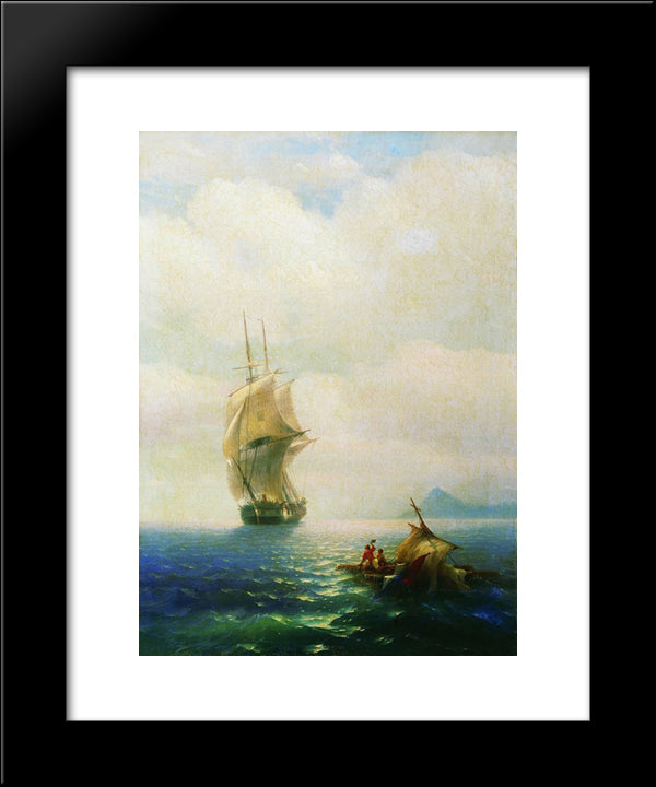 After The Storm 20x24 Black Modern Wood Framed Art Print Poster by Aivazovsky, Ivan