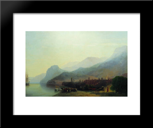 Alushta 20x24 Black Modern Wood Framed Art Print Poster by Aivazovsky, Ivan