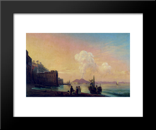 Bay Of Naples 20x24 Black Modern Wood Framed Art Print Poster by Aivazovsky, Ivan