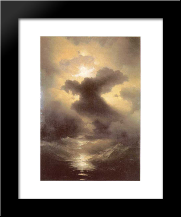 Chaos (The Creation) 20x24 Black Modern Wood Framed Art Print Poster by Aivazovsky, Ivan