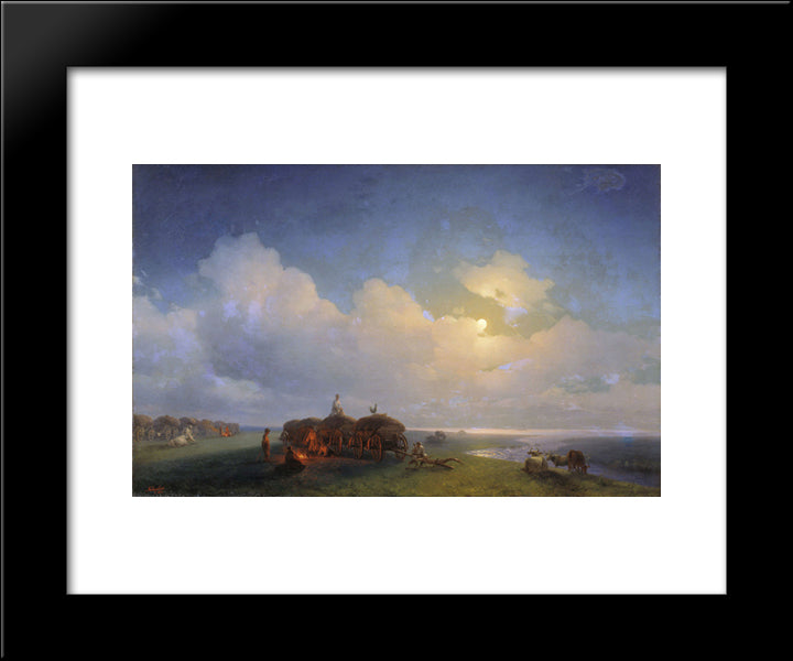 Chumaks Leisure 20x24 Black Modern Wood Framed Art Print Poster by Aivazovsky, Ivan