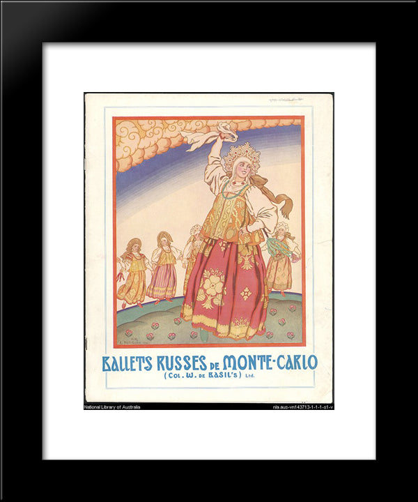 Poster Of Russian Ballet 20x24 Black Modern Wood Framed Art Print Poster by Bilibin, Ivan