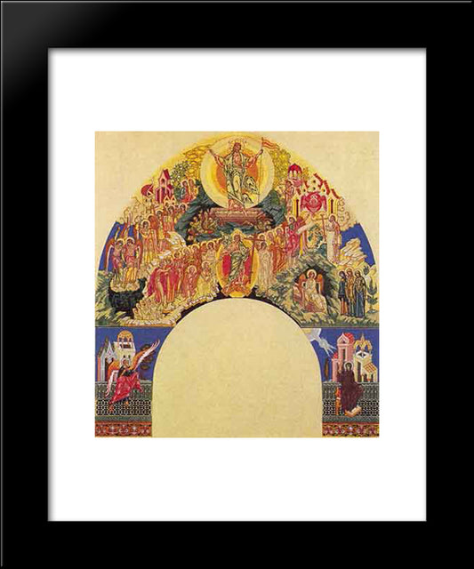 Resurrection Of Christ. The Sketch For The Fresco Of The Church Of The Assumption In Olshany 20x24 Black Modern Wood Framed Art Print Poster by Bilibin, Ivan