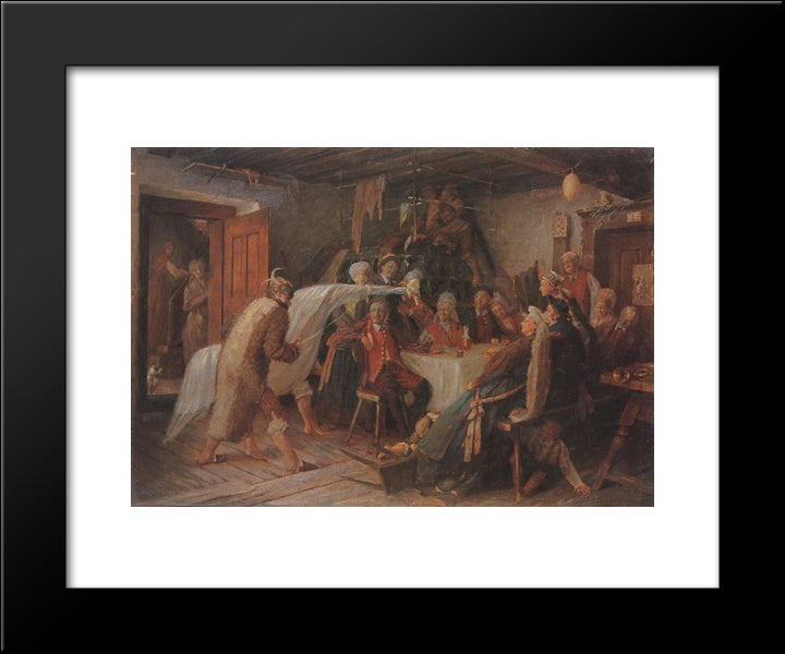 Brno 20x24 Black Modern Wood Framed Art Print Poster by Grohar, Ivan