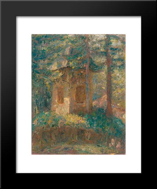 Chapel 20x24 Black Modern Wood Framed Art Print Poster by Grohar, Ivan