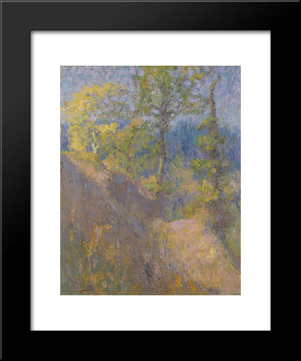 In The Saddle 20x24 Black Modern Wood Framed Art Print Poster by Grohar, Ivan