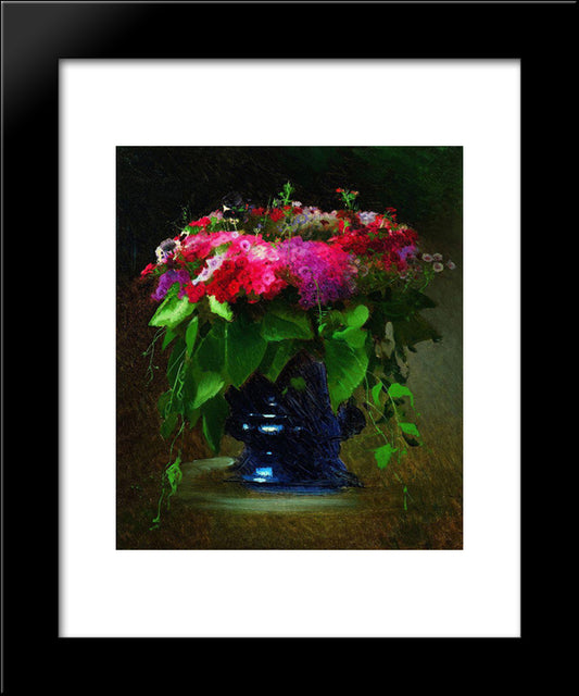 Bouquet Of Flowers 20x24 Black Modern Wood Framed Art Print Poster by Kramskoy, Ivan