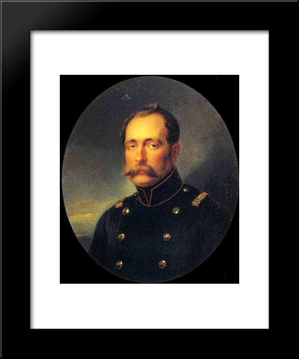 Grand Duke Mikhail Pavlovich 20x24 Black Modern Wood Framed Art Print Poster by Kramskoy, Ivan