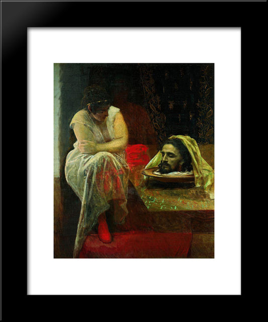 Herodias 20x24 Black Modern Wood Framed Art Print Poster by Kramskoy, Ivan