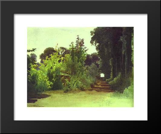 In The Grove Of Medon Near Paris 20x24 Black Modern Wood Framed Art Print Poster by Kramskoy, Ivan