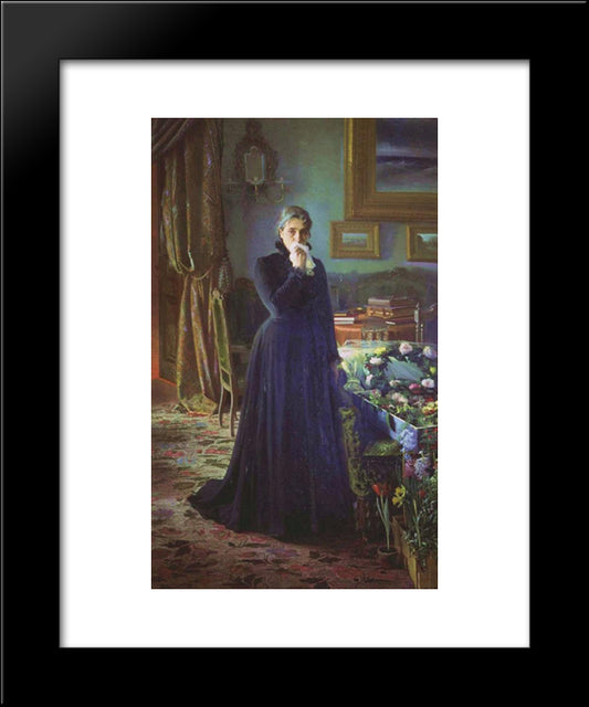 Inconsolable Grief 20x24 Black Modern Wood Framed Art Print Poster by Kramskoy, Ivan