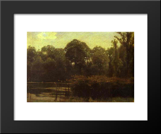 Pond 20x24 Black Modern Wood Framed Art Print Poster by Kramskoy, Ivan