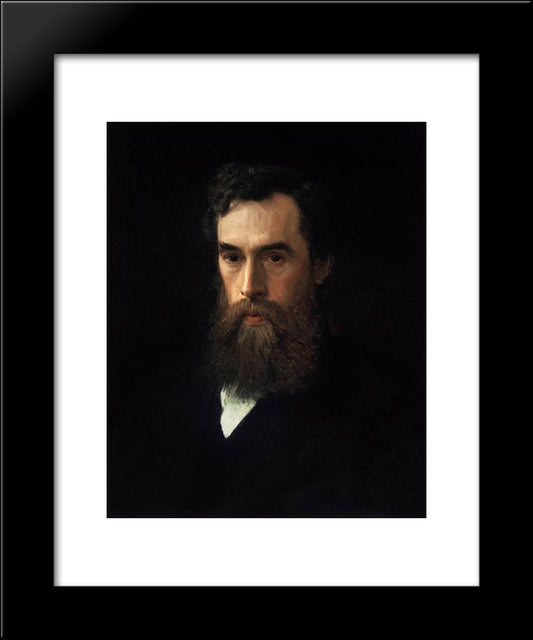 Portrait Of Pavel Tretyakov 20x24 Black Modern Wood Framed Art Print Poster by Kramskoy, Ivan