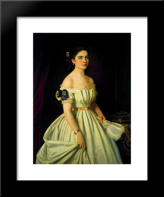 Portrait Of Princess Catherine Alekseevny Vasilchikova 20x24 Black Modern Wood Framed Art Print Poster by Kramskoy, Ivan