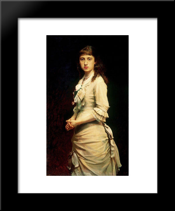 Portrait Of Sophia Ivanovna Kramskoy, Daughter Of The Artist 20x24 Black Modern Wood Framed Art Print Poster by Kramskoy, Ivan