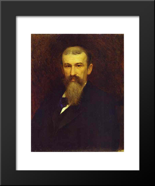 Portrait Of The Artist Alexander Sokolov 20x24 Black Modern Wood Framed Art Print Poster by Kramskoy, Ivan