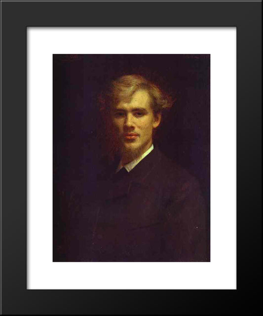 Portrait Of The Doctor Sergey Botkin 20x24 Black Modern Wood Framed Art Print Poster by Kramskoy, Ivan