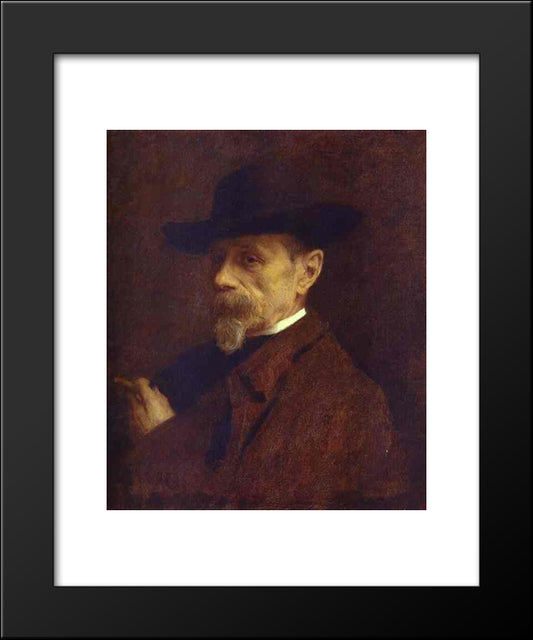 Portrait Of The Photographer Andrey Denier 20x24 Black Modern Wood Framed Art Print Poster by Kramskoy, Ivan