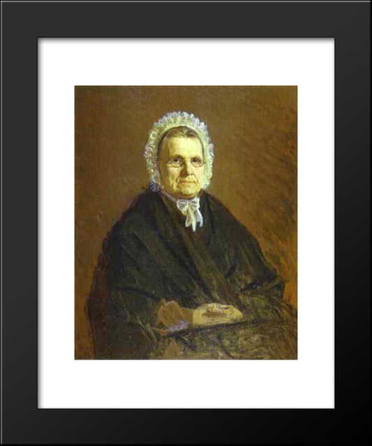 Portrait Of Theodora Saltykova, The Painter`S Mother In Law 20x24 Black Modern Wood Framed Art Print Poster by Kramskoy, Ivan