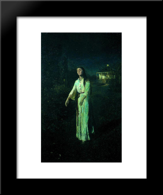 Somnambulant 20x24 Black Modern Wood Framed Art Print Poster by Kramskoy, Ivan