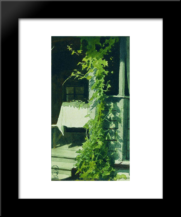 Veranda 20x24 Black Modern Wood Framed Art Print Poster by Kramskoy, Ivan