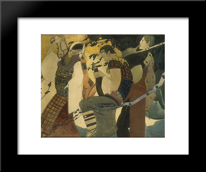 Gadular 20x24 Black Modern Wood Framed Art Print Poster by Milev, Ivan