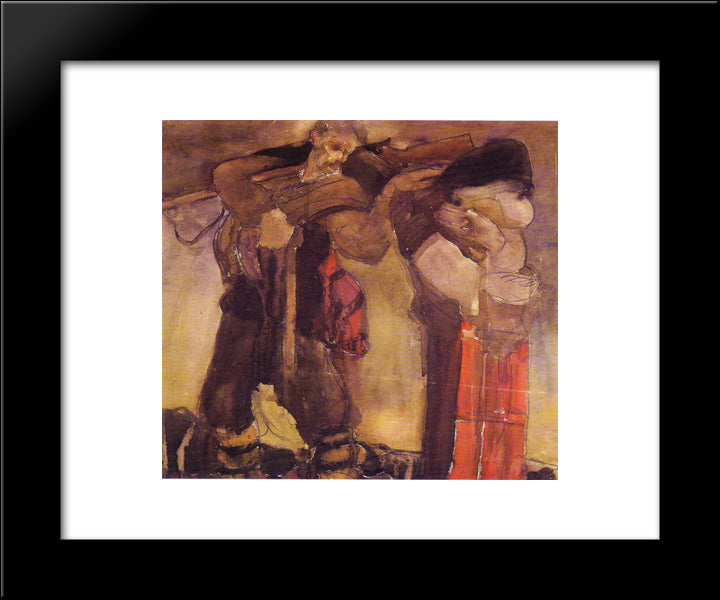 Septemvri 1923 20x24 Black Modern Wood Framed Art Print Poster by Milev, Ivan