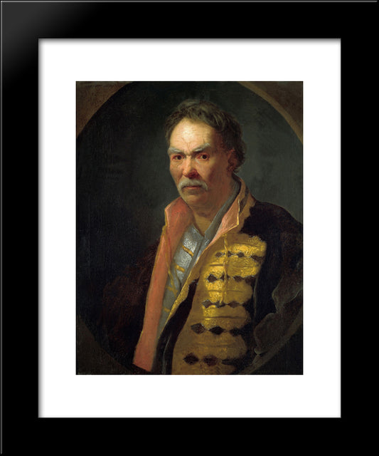 A Malorossian Hetman (Probably Pavlo Polubotok) 20x24 Black Modern Wood Framed Art Print Poster by Nikitin, Ivan