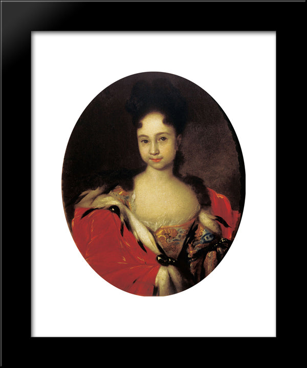Anna Petrovna 20x24 Black Modern Wood Framed Art Print Poster by Nikitin, Ivan