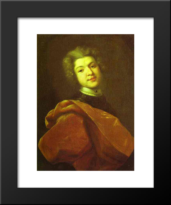 Portrait Of Baron S. G. Stroganoff 20x24 Black Modern Wood Framed Art Print Poster by Nikitin, Ivan