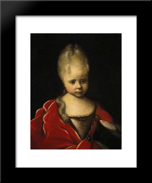 Portrait Of Elizaveta Petrovna As A Child 20x24 Black Modern Wood Framed Art Print Poster by Nikitin, Ivan