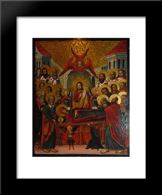 Dormition Of Virgin_Mary 20x24 Black Modern Wood Framed Art Print Poster by Rutkovych, Ivan