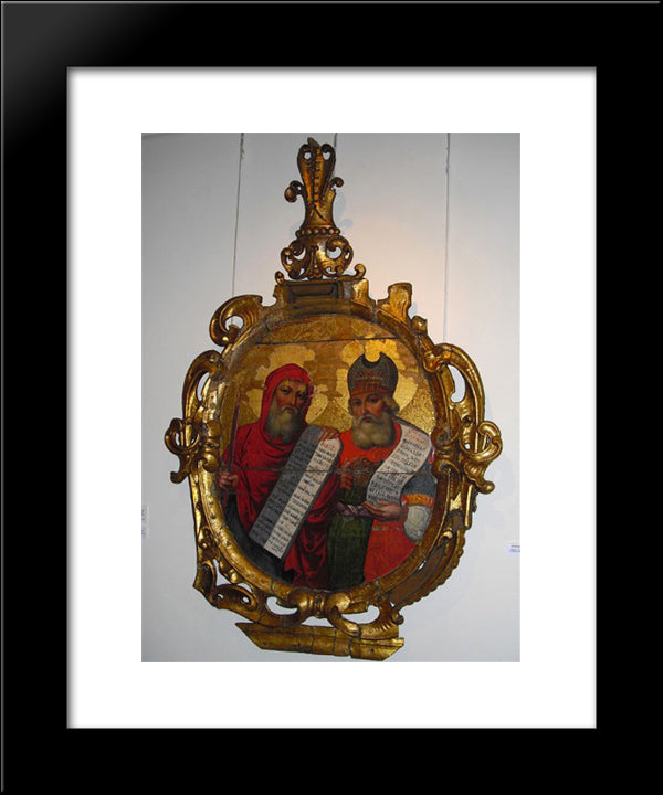 Moses And Zacharias 20x24 Black Modern Wood Framed Art Print Poster by Rutkovych, Ivan