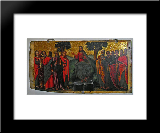 Sermon Of Saint John The Baptist 20x24 Black Modern Wood Framed Art Print Poster by Rutkovych, Ivan