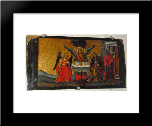 The Old Testament Trinity 20x24 Black Modern Wood Framed Art Print Poster by Rutkovych, Ivan