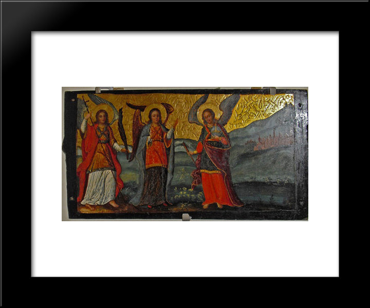 Three Angels 20x24 Black Modern Wood Framed Art Print Poster by Rutkovych, Ivan