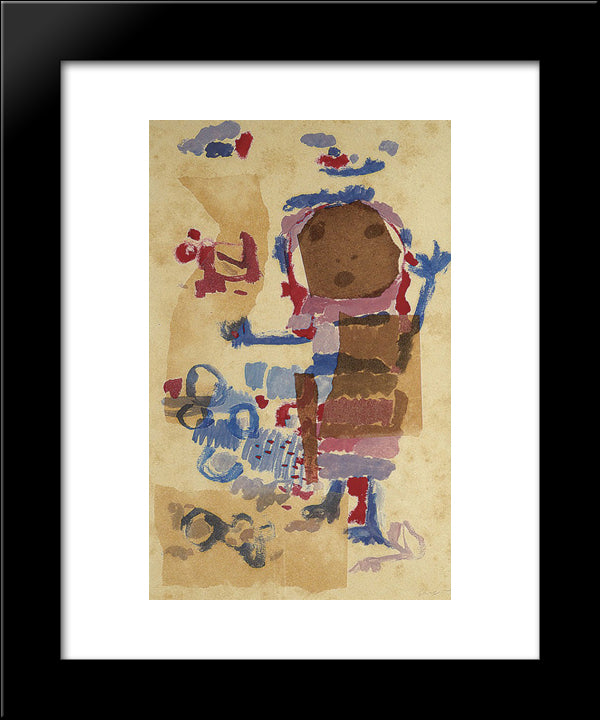 Boneca 20x24 Black Modern Wood Framed Art Print Poster by Serpa, Ivan
